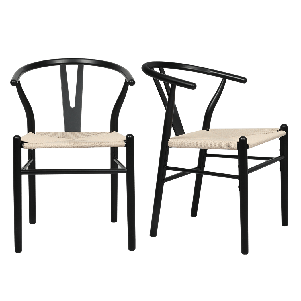 Modern 8x Dining Chairs Wooden Hans Black  Durable Frame Classic