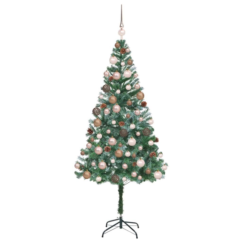 Modern Artificial Christmas Tree with Stand Green 180cm PVC and Steel