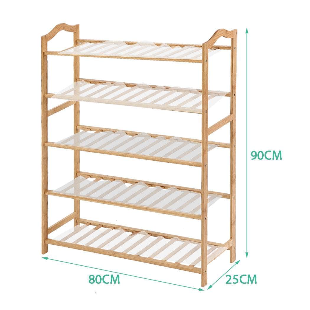 Modern Bamboo Shoe Rack Storage Wooden