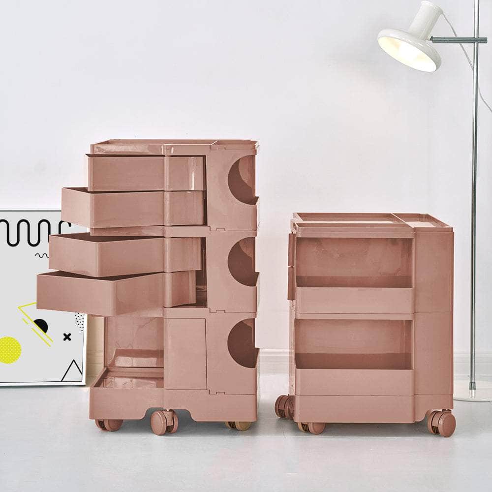 Modern Boby Trolley Mobile Storage Cart Shelf 5 Tier Drawer YE/OR/GR/GY/PK/WH