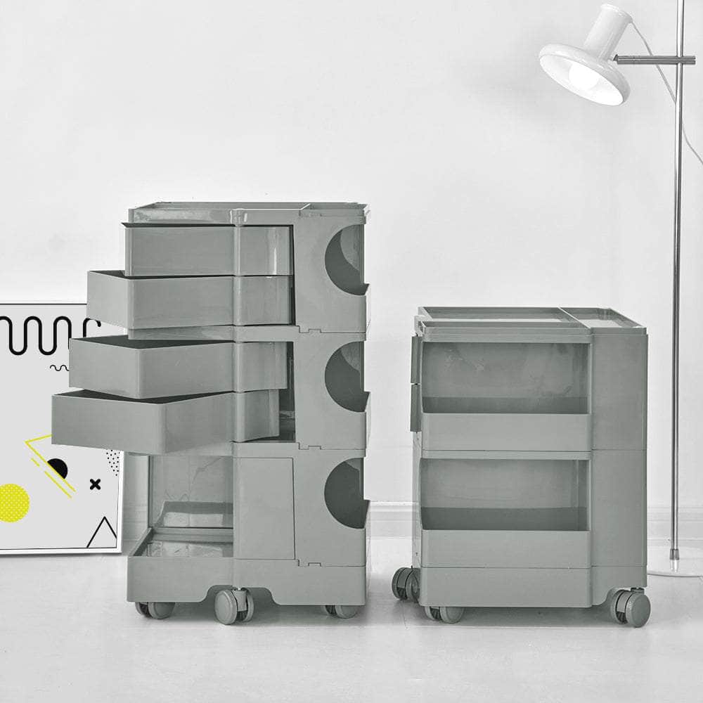Modern Boby Trolley Mobile Storage Cart Shelf 5 Tier Drawer YE/OR/GR/GY/PK/WH