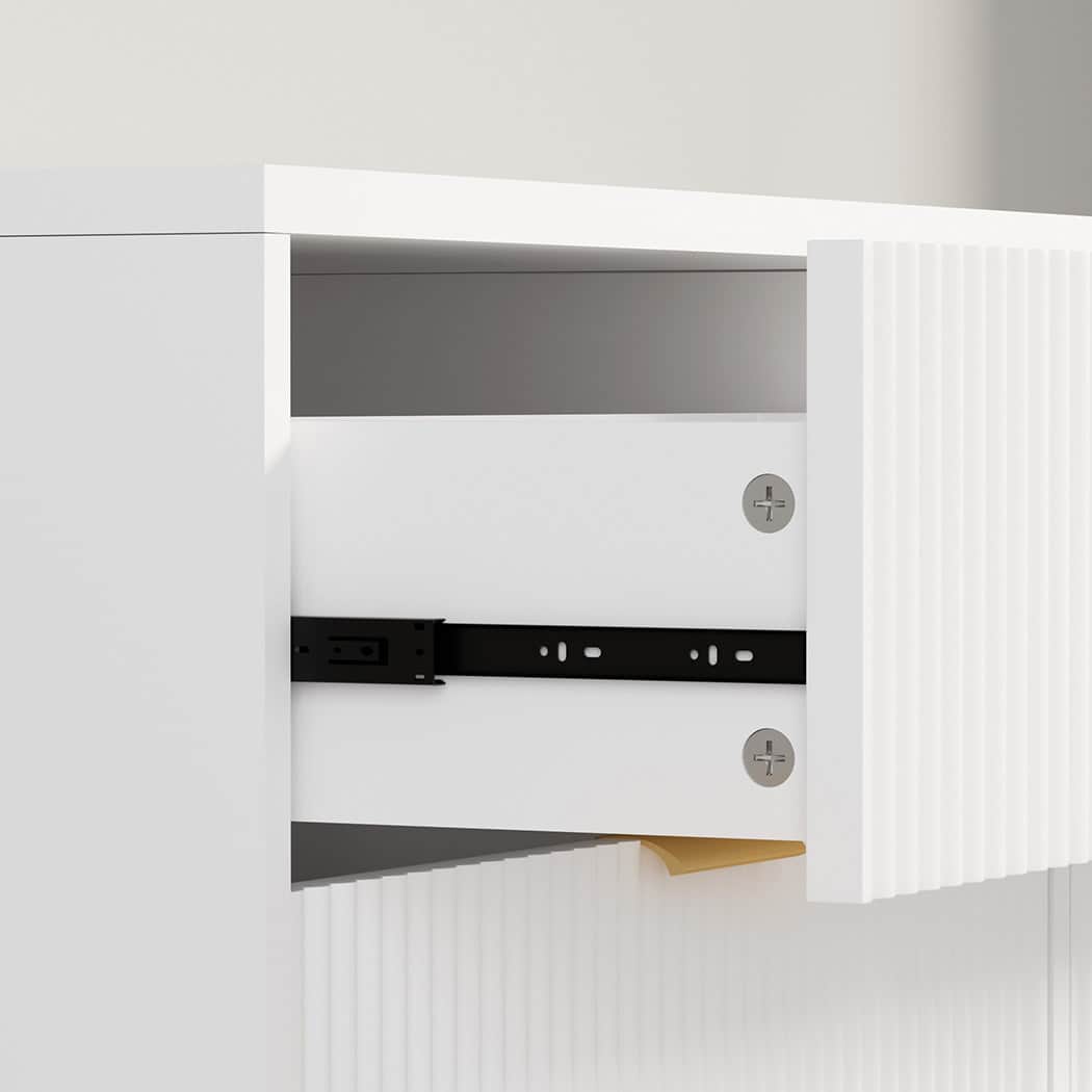 Modern Buffet Sideboard  Wood Finish Classic Durable Compact