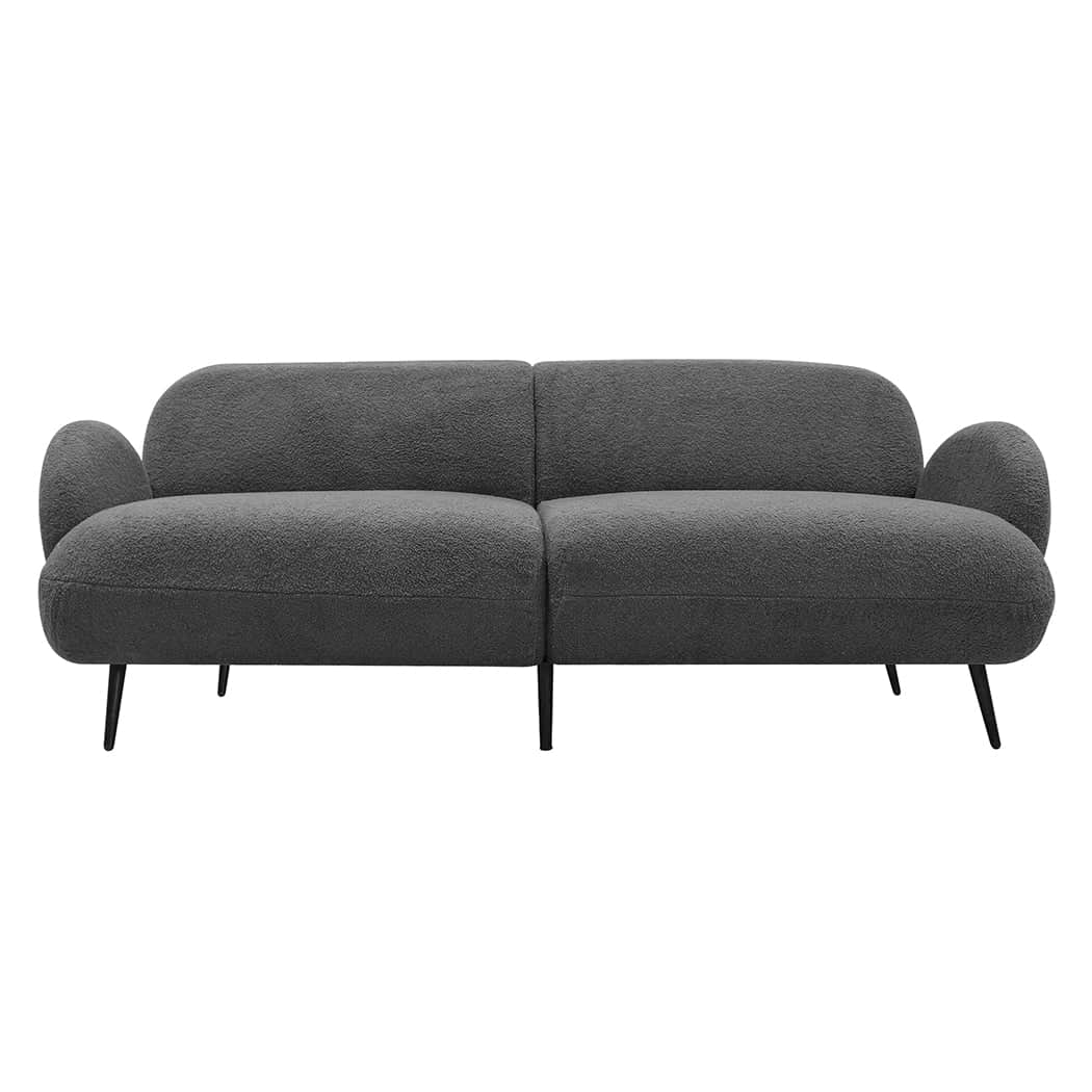 Modern Cloud Sofa 3 Seater Sherpa Fleece Beige  Space-Saving Design