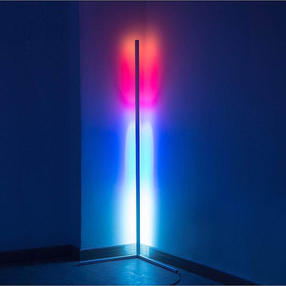 Modern - Colour Rgb - Minimalist Led Corner Floor Lamp - White - Mood Lighting