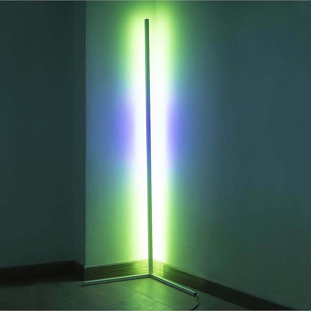 Modern - Colour Rgb - Minimalist Led Corner Floor Lamp - White - Mood Lighting