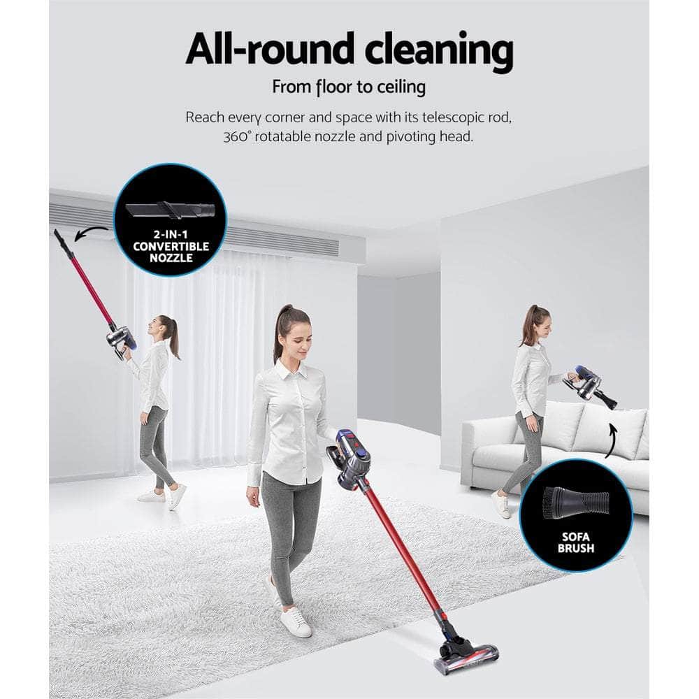 Modern Devanti Vacuum Cleaner with HEPA Filter - 150W Red