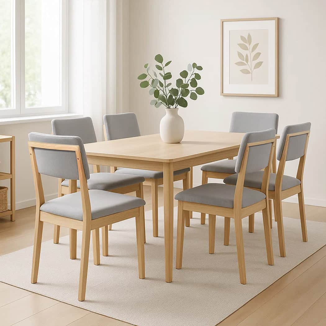Modern Dining Chairs 6 Upholstered Kitchen Chair  Foldable Function