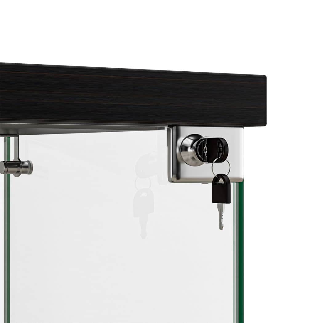 Modern Display Cabinet Collection Storage Tempered Glass 2 Tier With