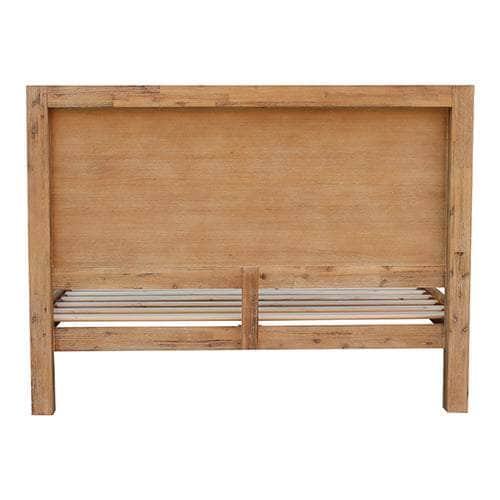 Modern Double Bed Frame in Solid Acacia Wood - Oak