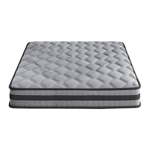 Modern Double Spring Mattress Grey Medium Firm  Scandi Inspired