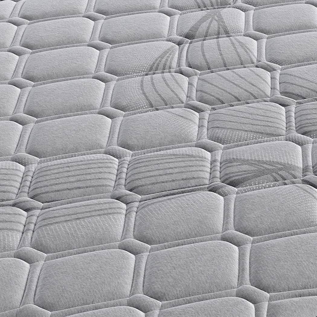 Modern Double Spring Mattress Grey Medium Firm  Scandi Inspired