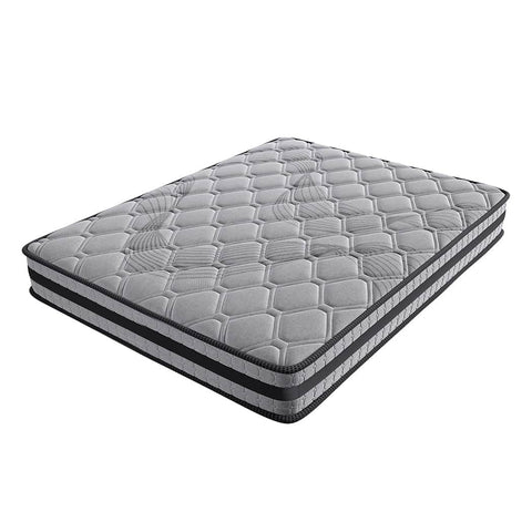 Modern Double Spring Mattress Grey Medium Firm  Scandi Inspired