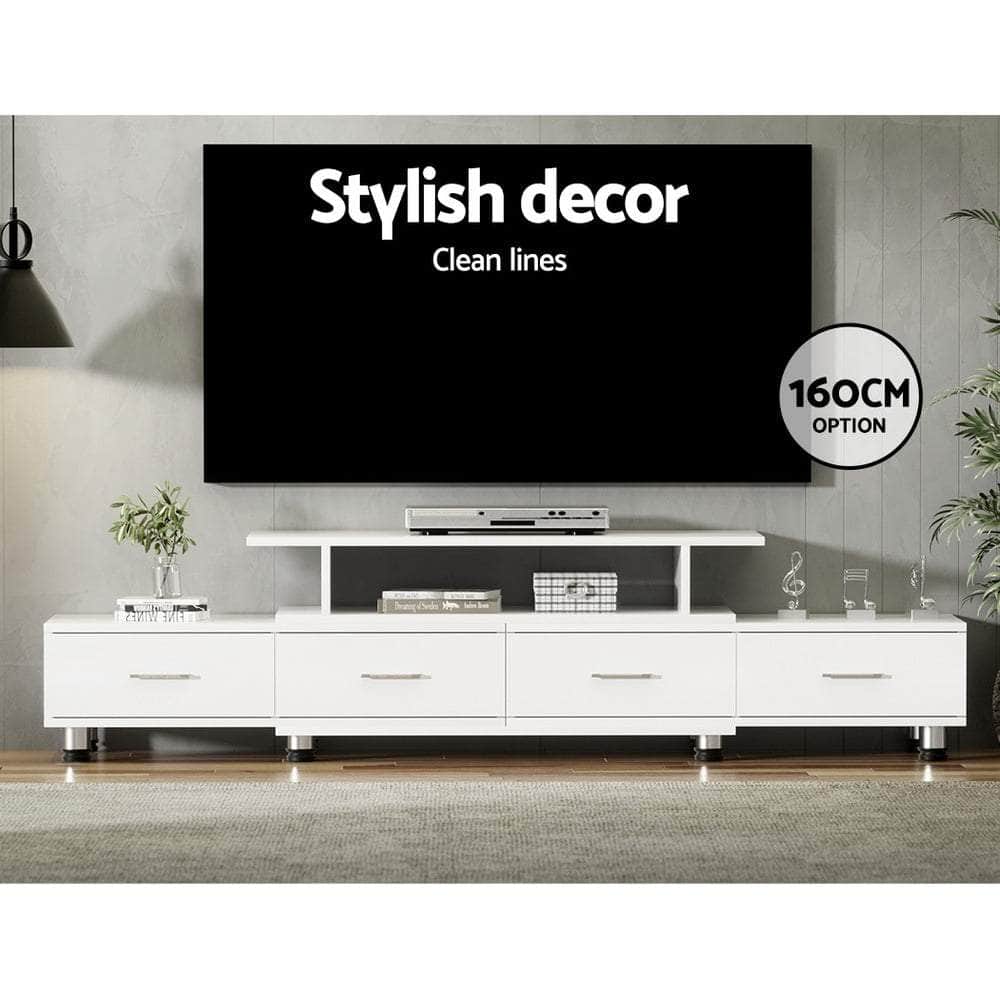 Modern Extendable TV Cabinet - White