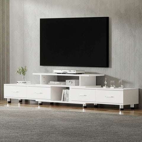 Modern Extendable TV Cabinet - White
