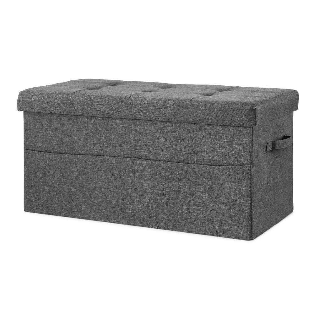 Modern Foldable Storage Ottoman Foot Stool Comfortable Home Seating