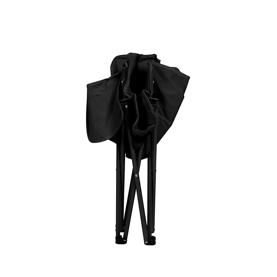 Modern Folding Camping Moon Chair Lightweight Black  Soft Cushion