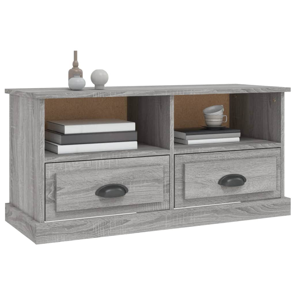 Modern Functionality: White Engineered Wood TV Cabinet