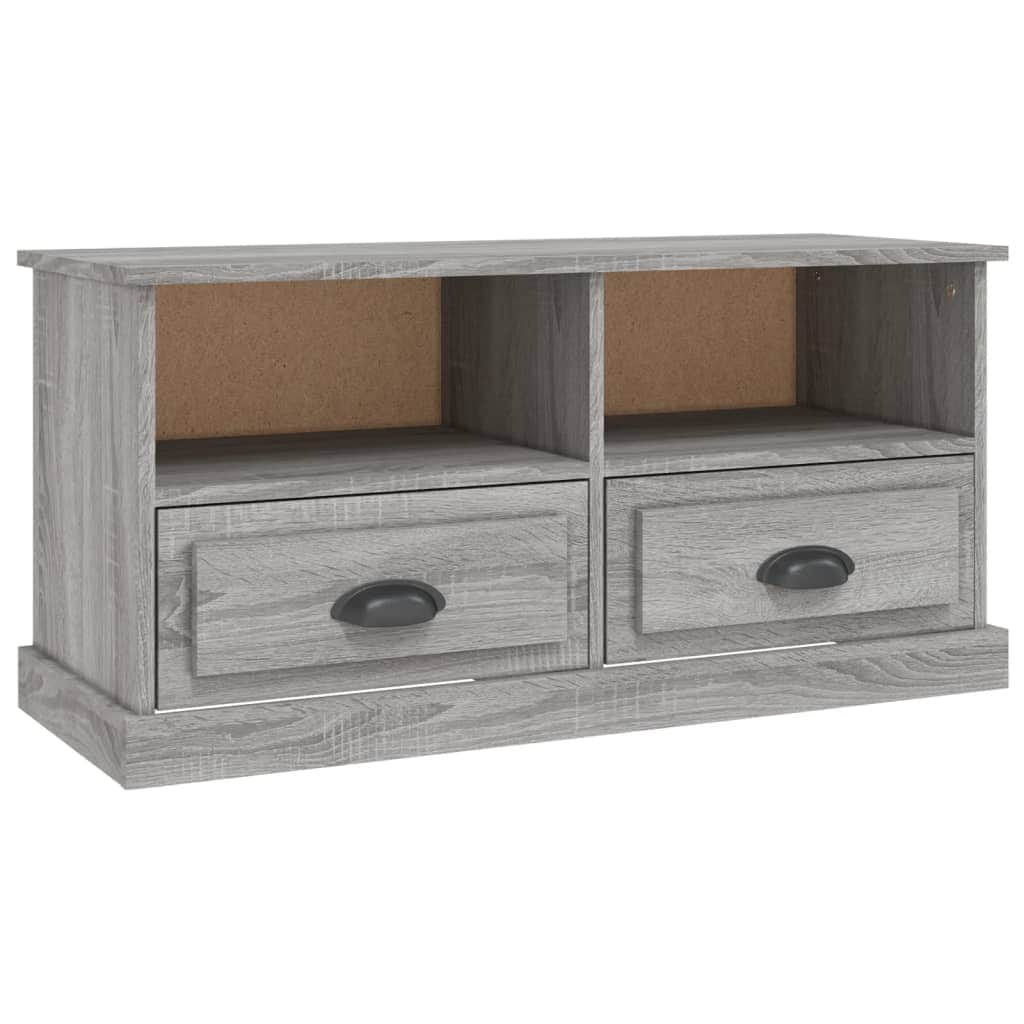 Modern Functionality: White Engineered Wood TV Cabinet