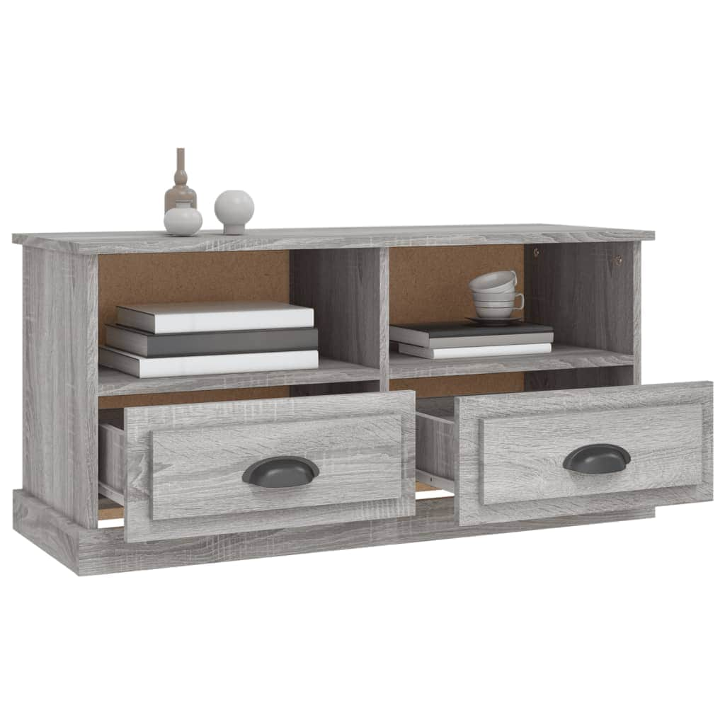 Modern Functionality: White Engineered Wood TV Cabinet