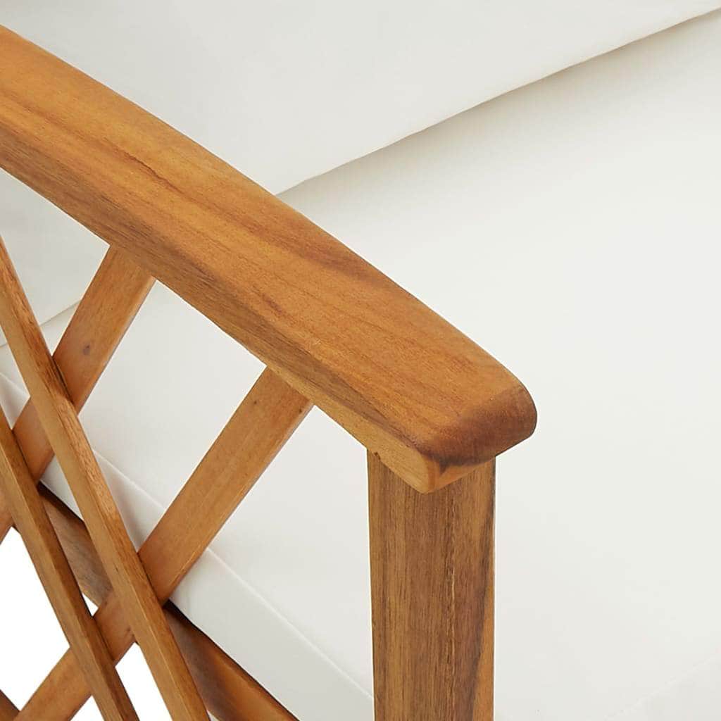 Modern Garden Chairs with Cushions 2 pcs Solid Acacia Wood