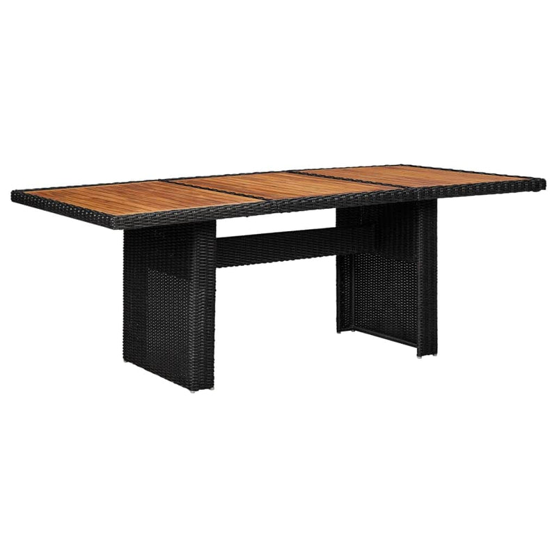 Modern Garden Dining Table Black Daily Living Essential Boho