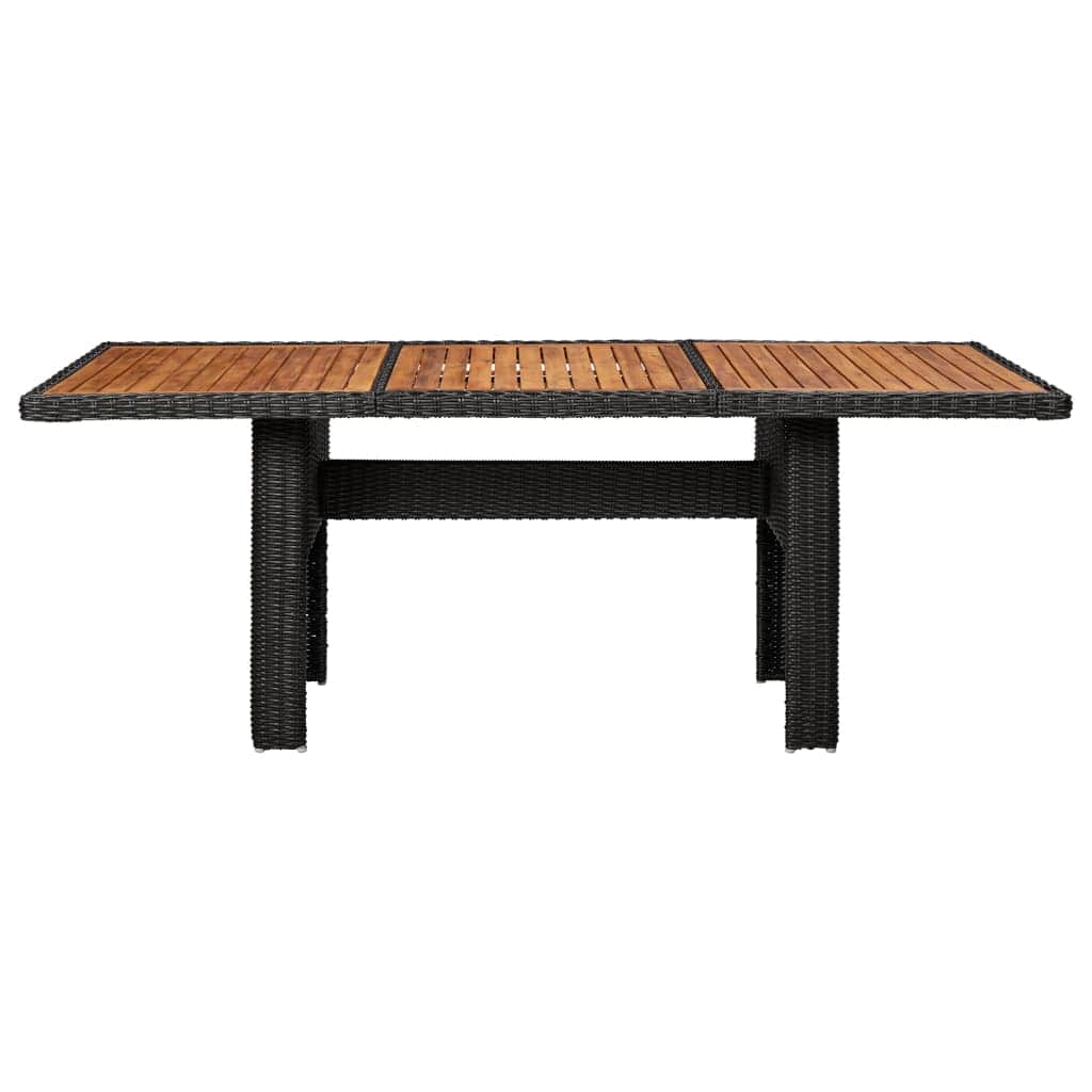 Modern Garden Dining Table Black 200x100x74 Daily Living Essential Boho