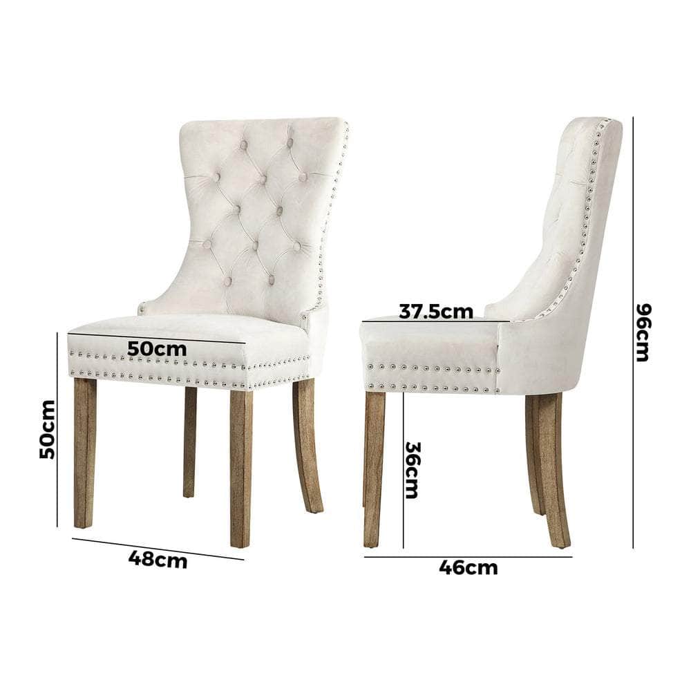 Modern Grey Wooden Frame Dining Chairs with Tufted Upholstery