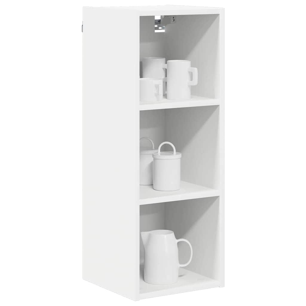 Modern Hanging Cabinet Riga White Engineered Wood - High Quality | Wood finish