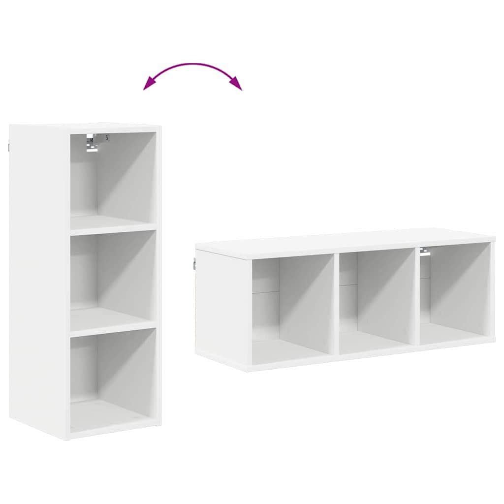 Modern Hanging Cabinet Riga White Engineered Wood - High Quality, Wood finish