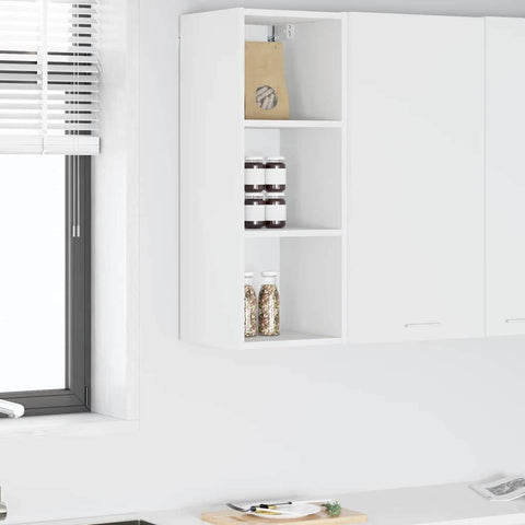 Modern Hanging Cabinet Riga White Engineered Wood - High Quality