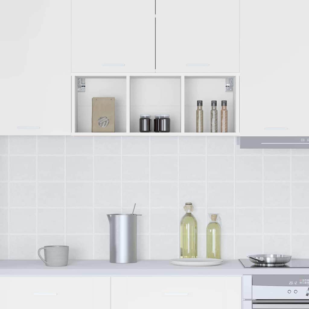 Modern Hanging Cabinet Riga White Engineered Wood - High Quality