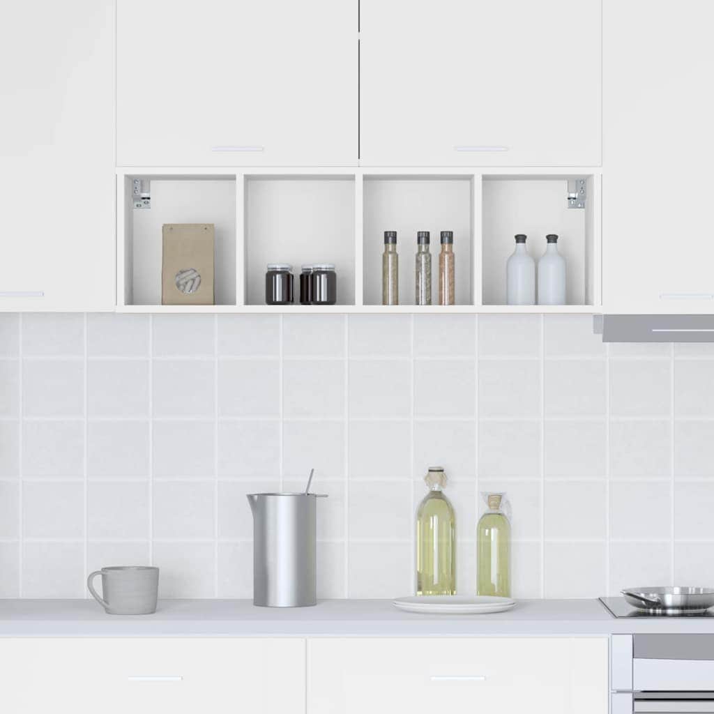 2vty - Modern Hanging Cabinet Riga White Engineered Wood - Soft Upholstery
