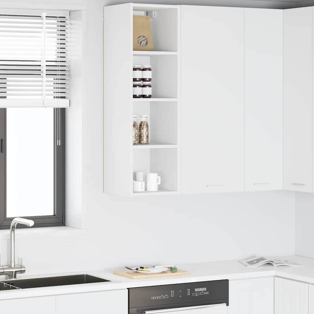 Modern Hanging Cabinet Riga White Engineered Wood - Soft Upholstery