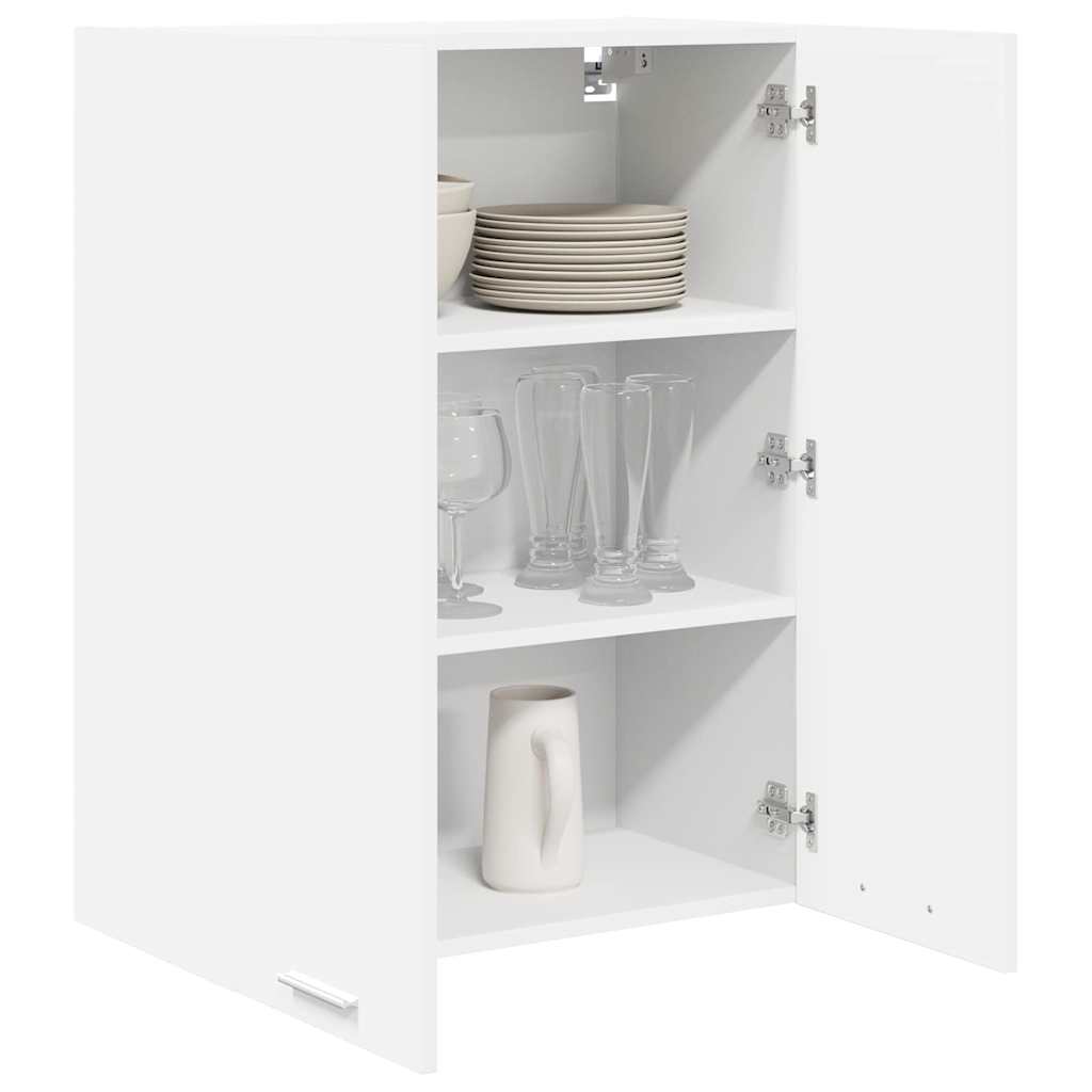 Modern Hanging Cabinet Riga White Engineered Wood - Sturdy Frame