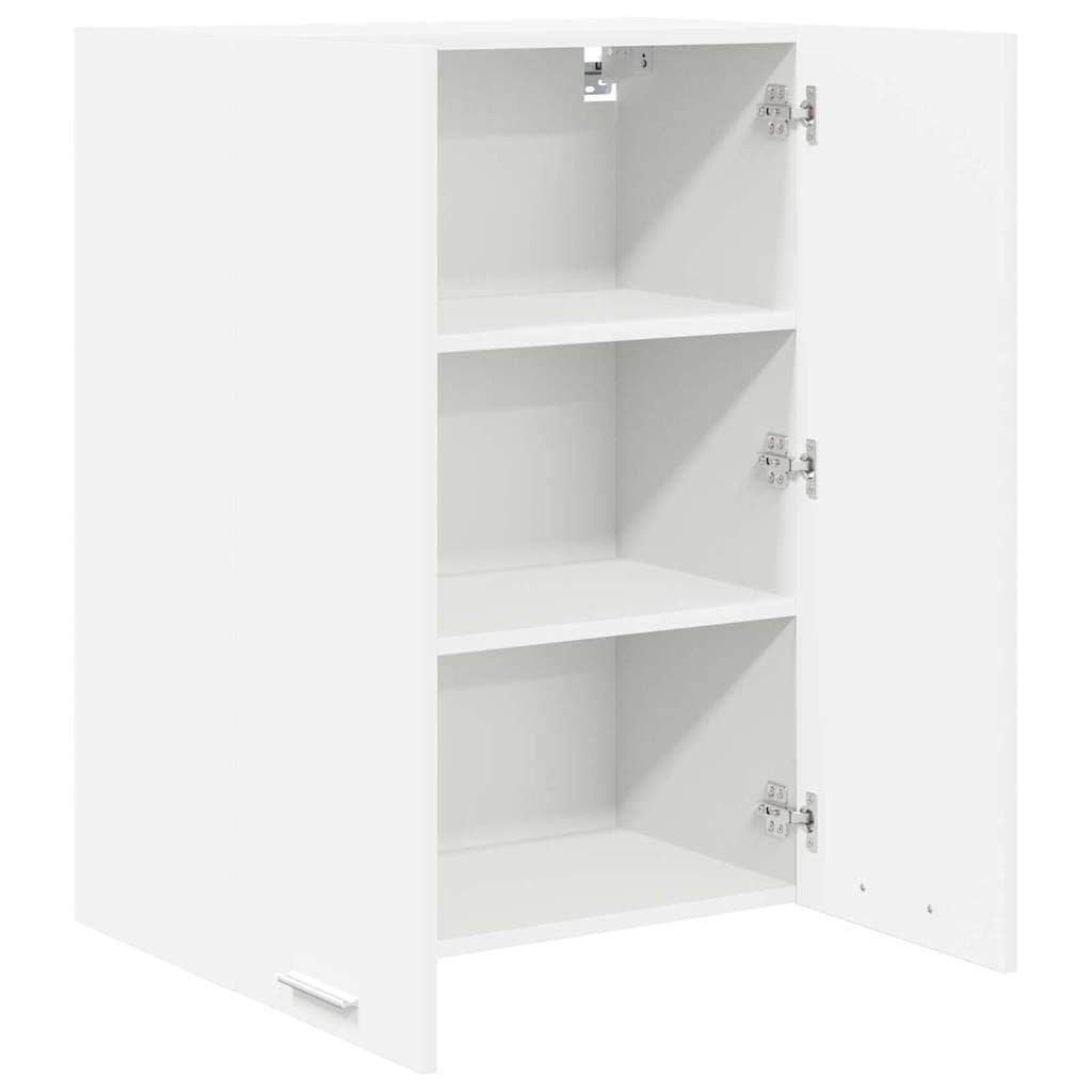 Wood finish - Modern Hanging Cabinet Riga White Engineered Wood - Sturdy Frame