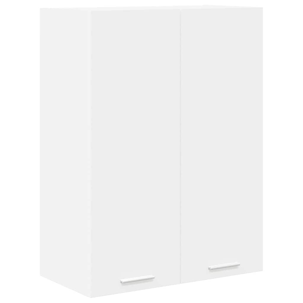 White colour - Modern Hanging Cabinet Riga White Engineered Wood - Sturdy Frame