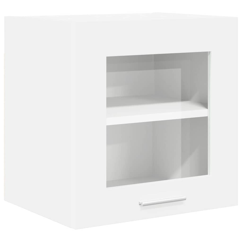 White colour - Modern Hanging Cabinet with Shelf Riga 2 pcs White - Designer Finish