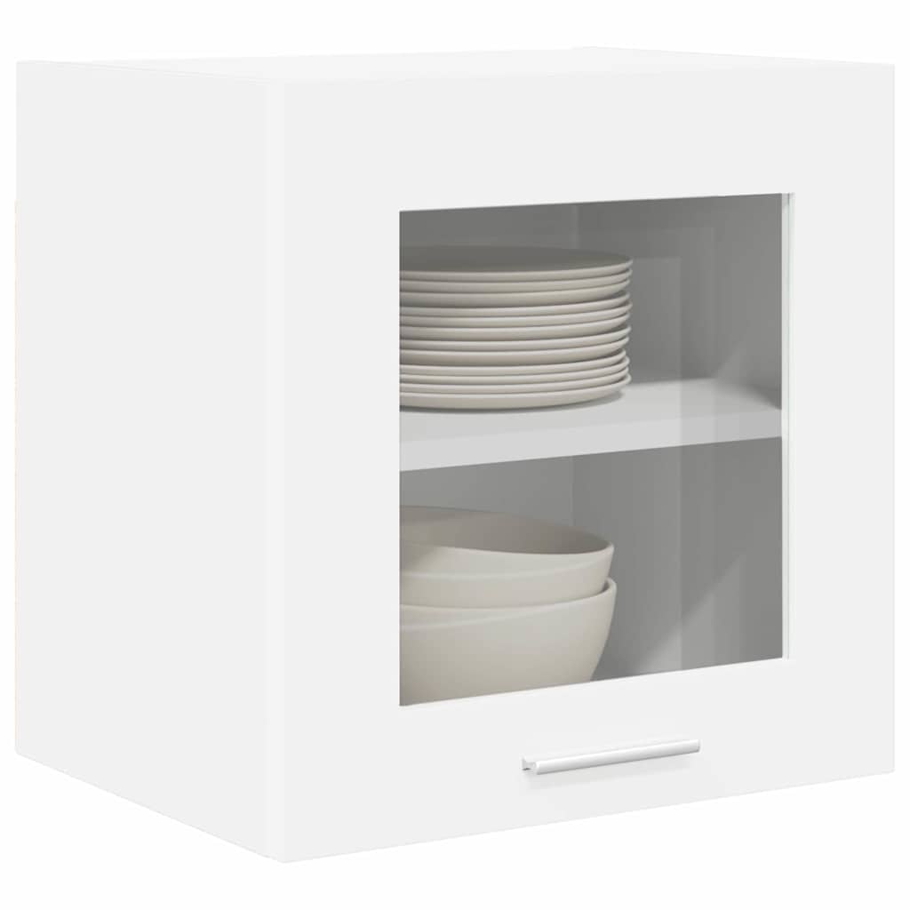 Modern Hanging Cabinet with Shelf Riga 2 pcs White - Designer Finish
