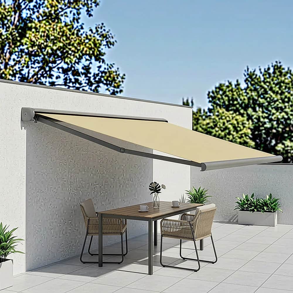 Modern Heavy-Duty Retractable Awning - Full Cassette Motorised