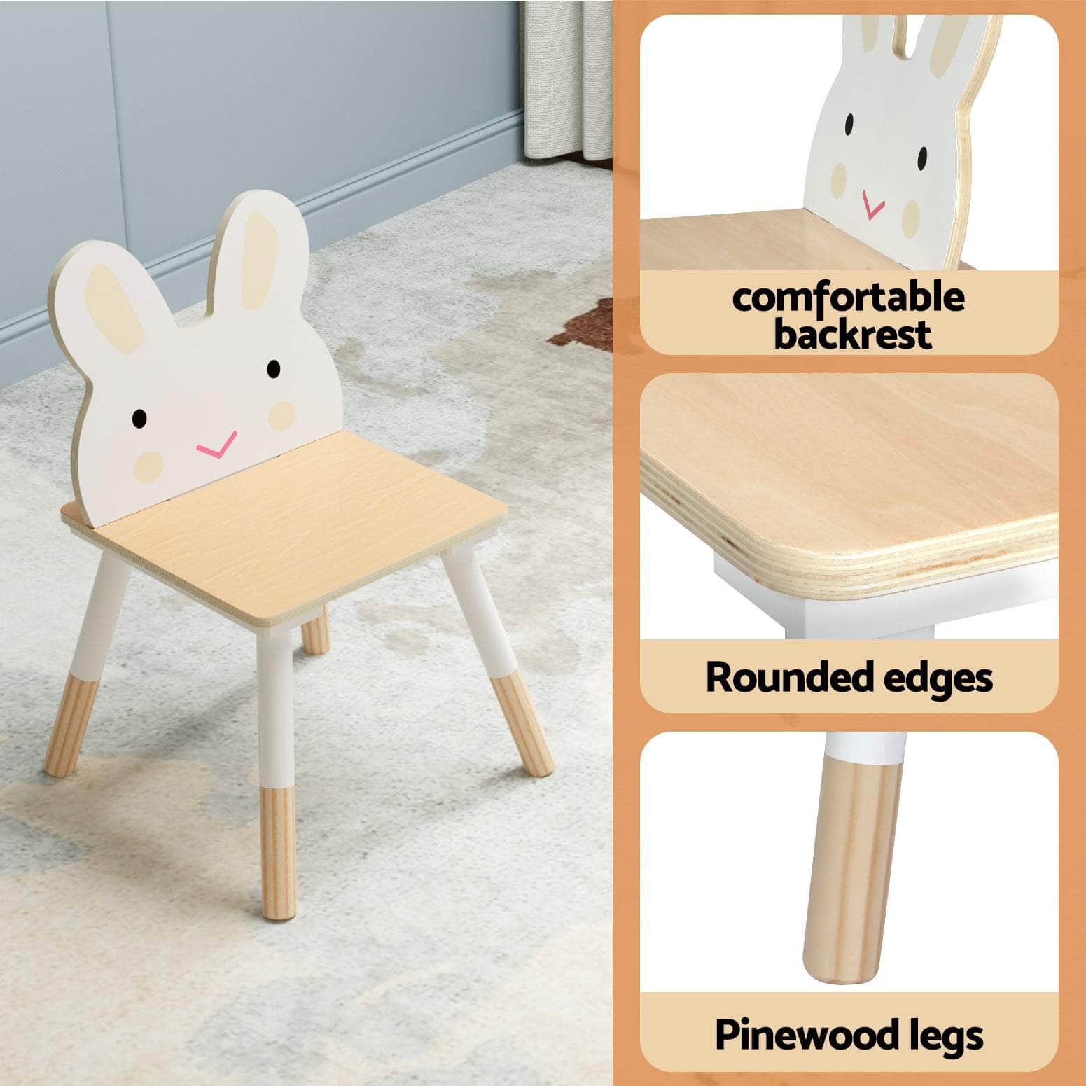 Modern Kids Activity Table Set - 3 Piece with Storage