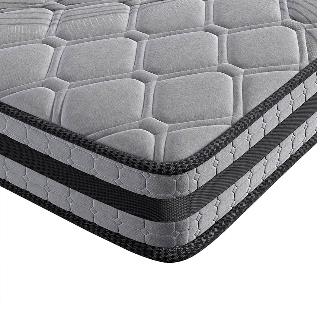 Modern King Spring Mattress Grey Medium Firm  Soft Cushion Classic