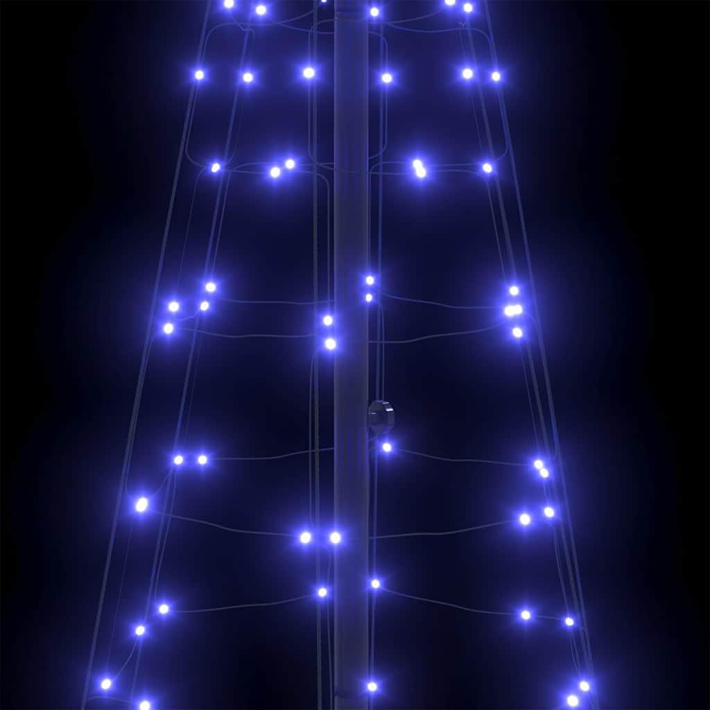 Modern LED Christmas Tree with Ground Spikes Blue 250cm Iron - Premium