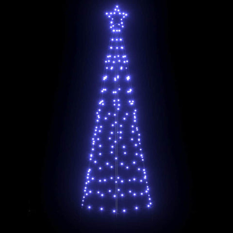 Modern LED Christmas Tree with Ground Spikes Blue 250cm Iron - Premium
