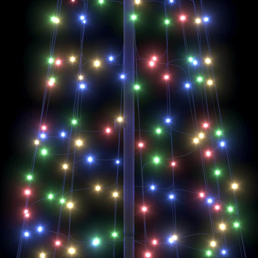 Modern LED Christmas Tree with Ground Spikes Multicolour 400cm Iron
