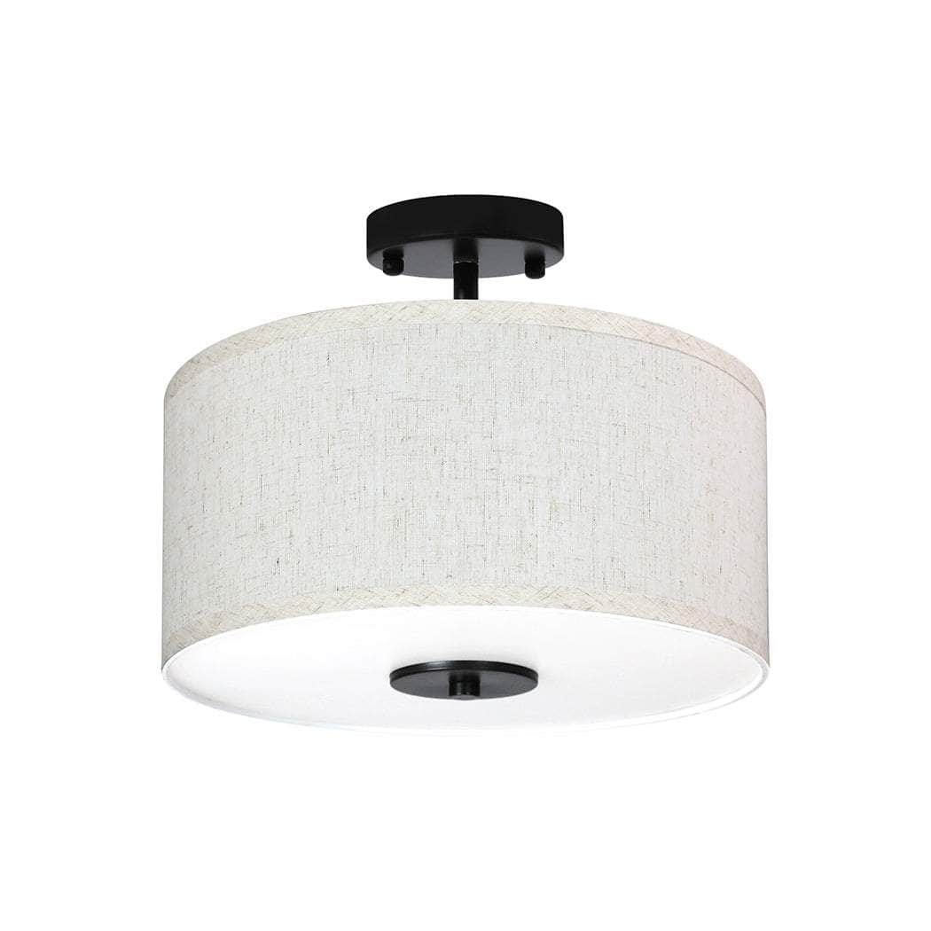 Modern LED Pendant Lights with Linen Shade