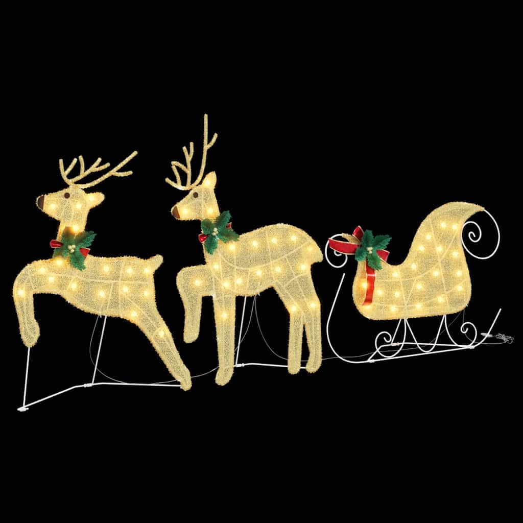 1vty - Modern LED Reindeers 3 pcs Warm White Fabric - High Quality Build