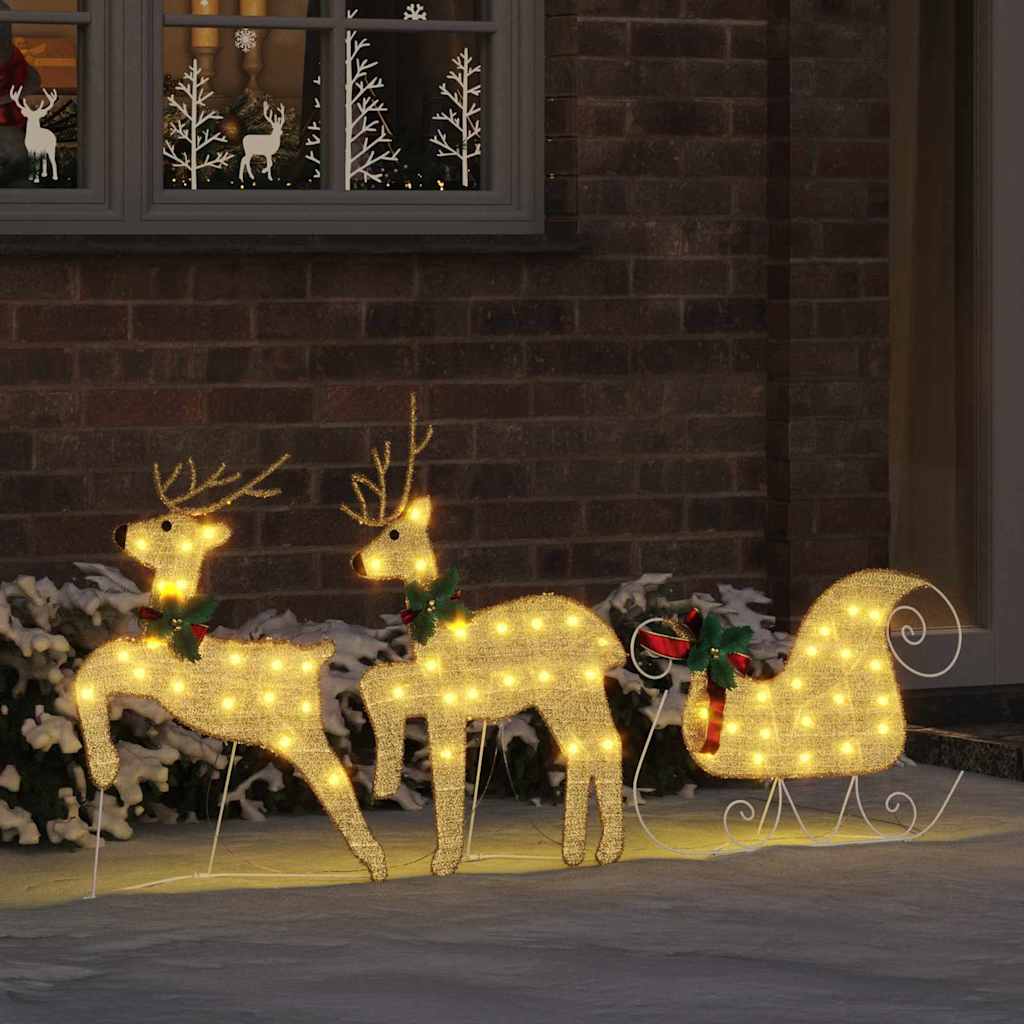 Modern LED Reindeers 3 pcs Warm White Fabric - High Quality Build | White colour