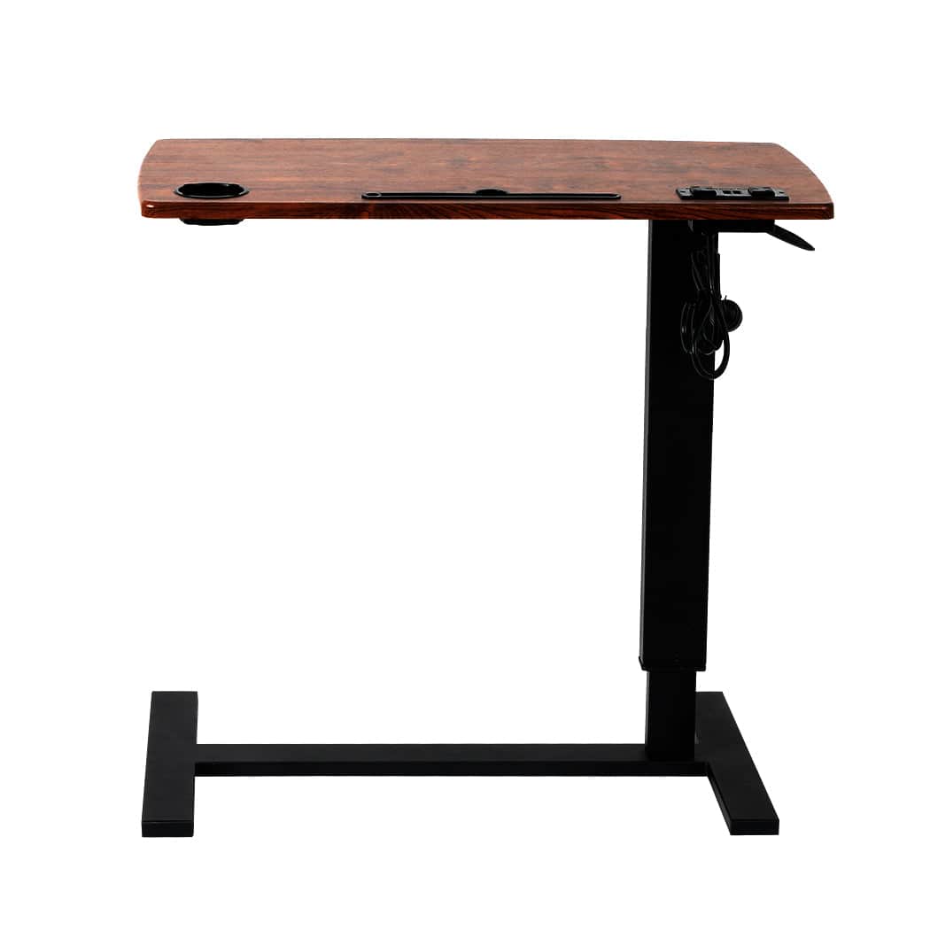 Modern Mobile Standing Desk Foldable Brown Fold  Durable Frame