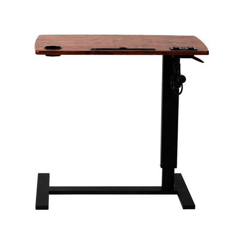 Modern Mobile Standing Desk Foldable Brown Fold  Durable Frame