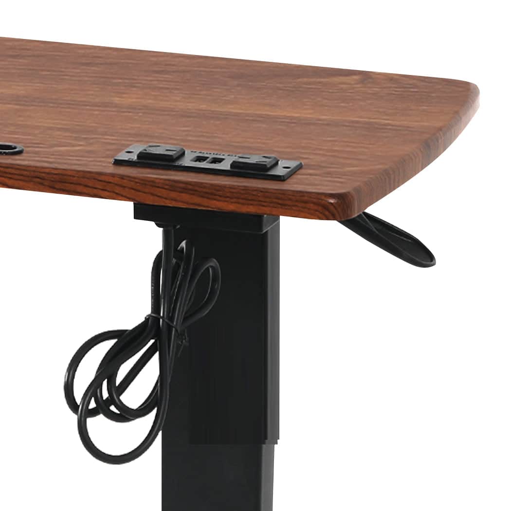 Modern Mobile Standing Desk Foldable Brown Fold  Durable Frame